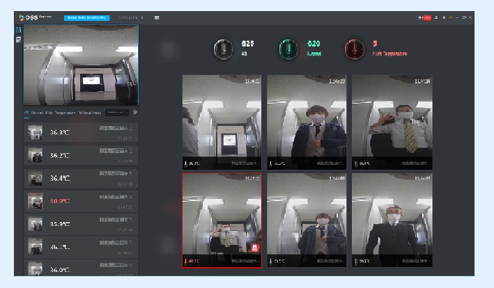 検温システムの様子